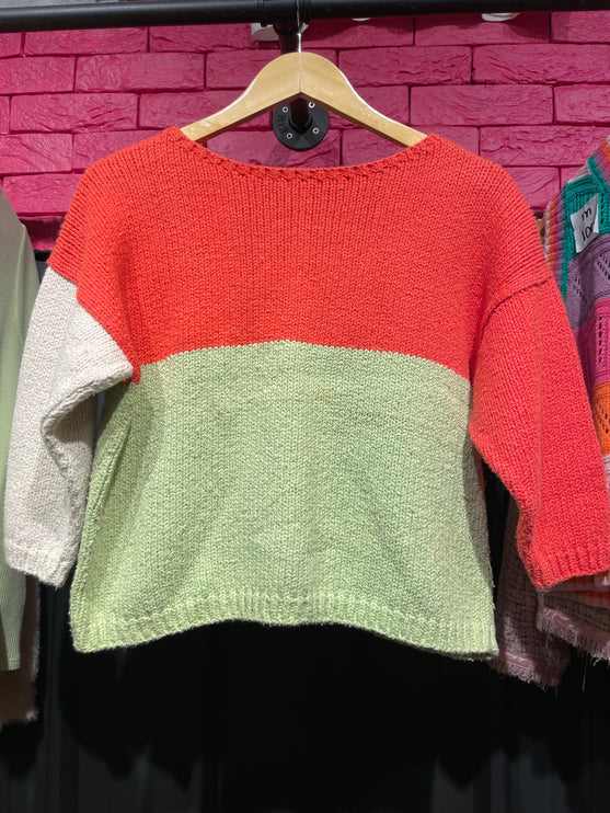 multi-colored sweater