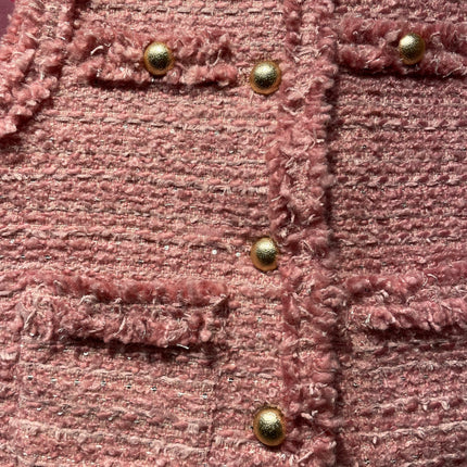 pink tweed vest