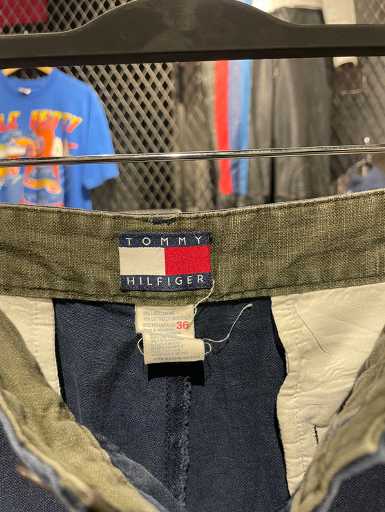 Tommy Hilfiger navy linen shorts