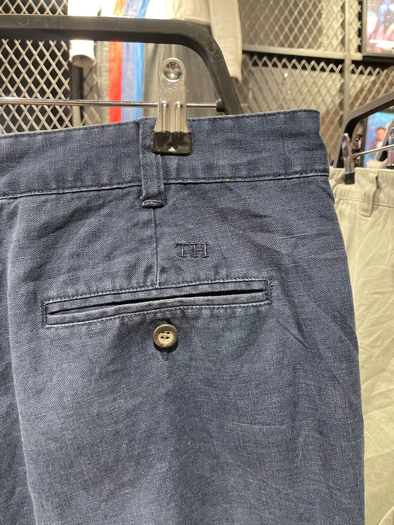 Tommy Hilfiger navy linen shorts