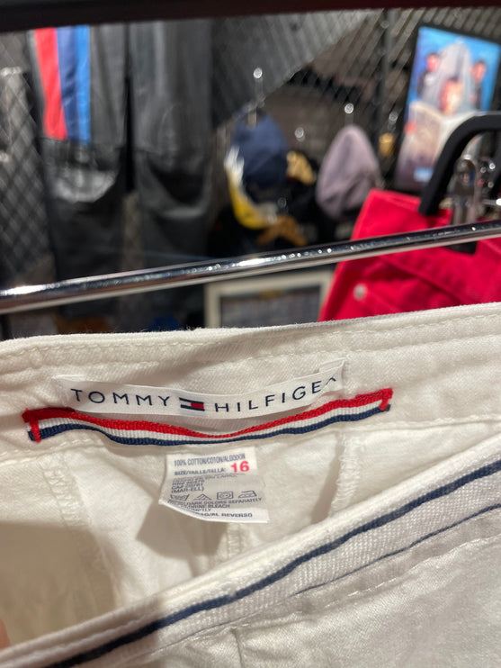 Tommy Hilfiger white denim sailor shorts