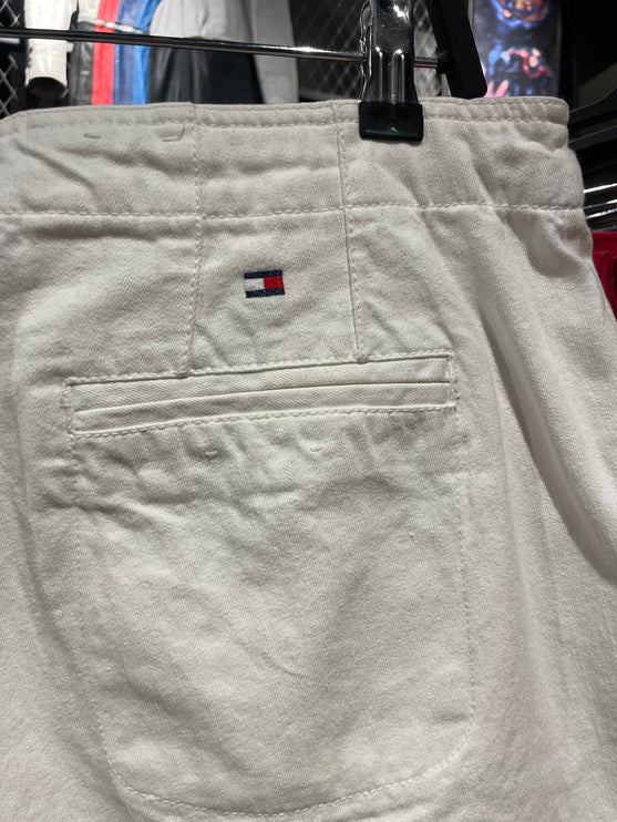 Tommy Hilfiger white denim sailor shorts