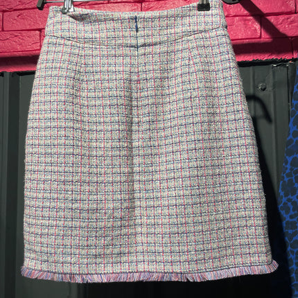 PURPLE TWEED PENCIL SKIRT