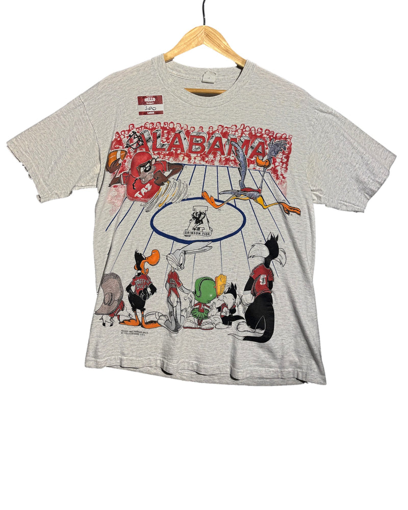 Vintage Looney Tunes Alabama Crimson Tide Graphic T-Shirt