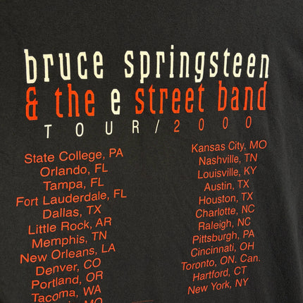OutOf10 black vintage Bruce Springsteen and The E Street Band 2000 tour t-shirt with back tour dates print