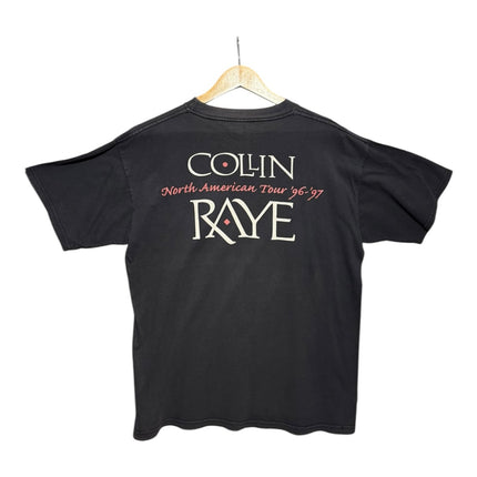 OutOf10 vintage black Colin Raye 1996-1997 North American tour t-shirt with retro typography on the back