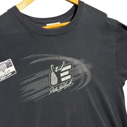 OutOf10 black cotton crew neck t-shirt featuring a Dale Earnhardt graphic print on the front chest