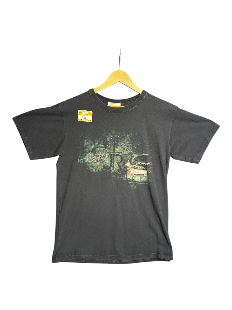 OutOf10 black Dale Earnhardt Jr Hendrick Motorsports graphic t-shirt with distressed racing car print on front