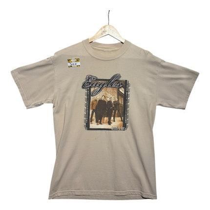 OutOf10 sand-beige vintage Eagles Farewell Tour graphic crewneck t-shirt with band photo print on soft cotton
