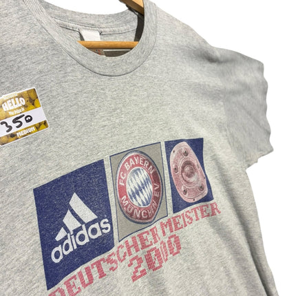 OutOf10 grey cotton FC Bayern Munchen Deutscher Meister 2000 graphic t-shirt with Adidas logo and championship crest