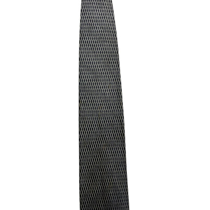 OutOf10 formal necktie in dark navy with a sophisticated silver diamond-grid pattern for a polished professional look.