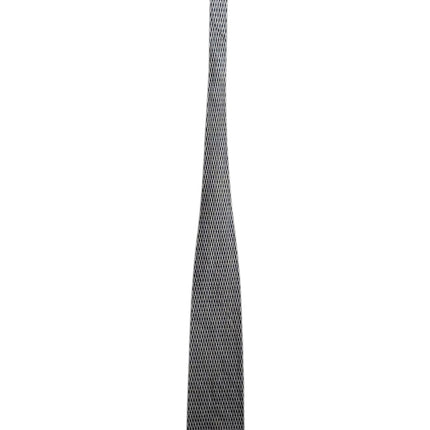 OutOf10 formal necktie in dark grey with a sophisticated geometric diamond-grid pattern for business or events.