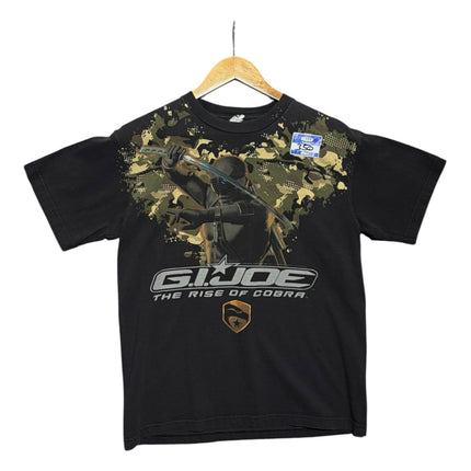 OutOf10 black cotton G.I. Joe The Rise Of Cobra graphic t-shirt with ninja print and camouflage background