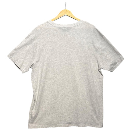 OutOf10 heather grey cotton-blend t-shirt, back view, featuring a classic crew neck and short sleeves.