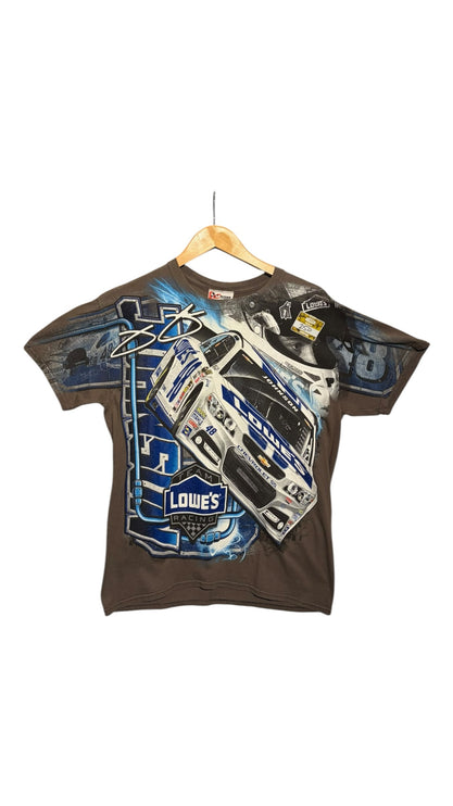 OutOf10 vintage charcoal Jimmie Johnson NASCAR graphic crewneck t-shirt with #48 Lowe's Chevrolet print