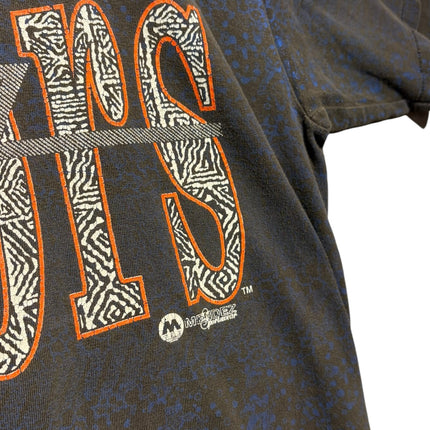 OutOf10 Mendez Sportswear black Florida Gators t-shirt with blue speckled wash and textured graphic print