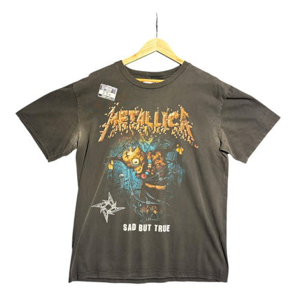 OutOf10 faded black Metallica Sad But True graphic cotton crewneck t-shirt with vintage band print
