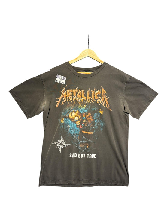 OutOf10 faded black Metallica Sad But True graphic cotton crewneck t-shirt with vintage band print