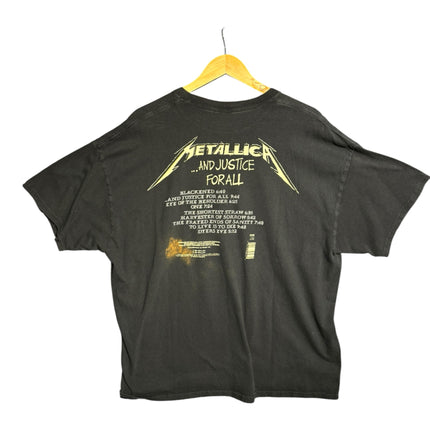 OutOf10 black Metallica And Justice For All band t-shirt featuring the album tracklist printed on the back