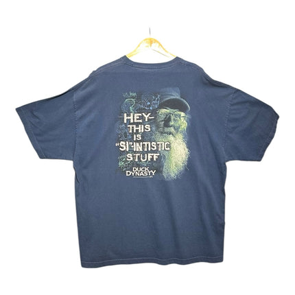 OutOf10 navy blue cotton t-shirt featuring a back graphic of Uncle Si from Duck Dynasty with his catchphrase.