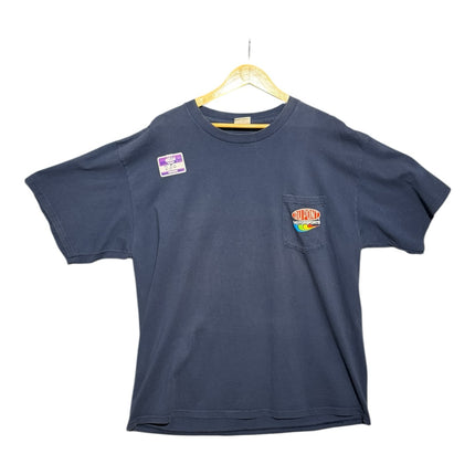 OutOf10 navy blue cotton short sleeve t-shirt with a chest pocket featuring the DuPont Motorsports logo