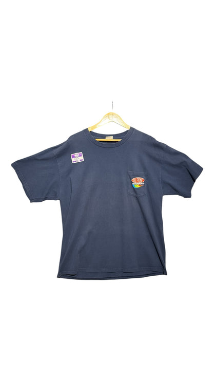OutOf10 navy blue cotton short sleeve t-shirt with a chest pocket featuring the DuPont Motorsports logo