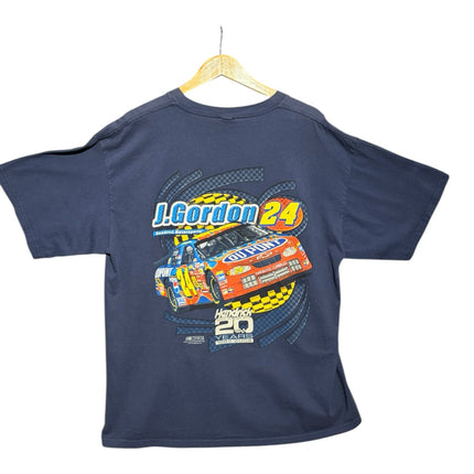 OutOf10 navy blue vintage Jeff Gordon Hendrick Motorsports 20th anniversary graphic cotton t-shirt back view