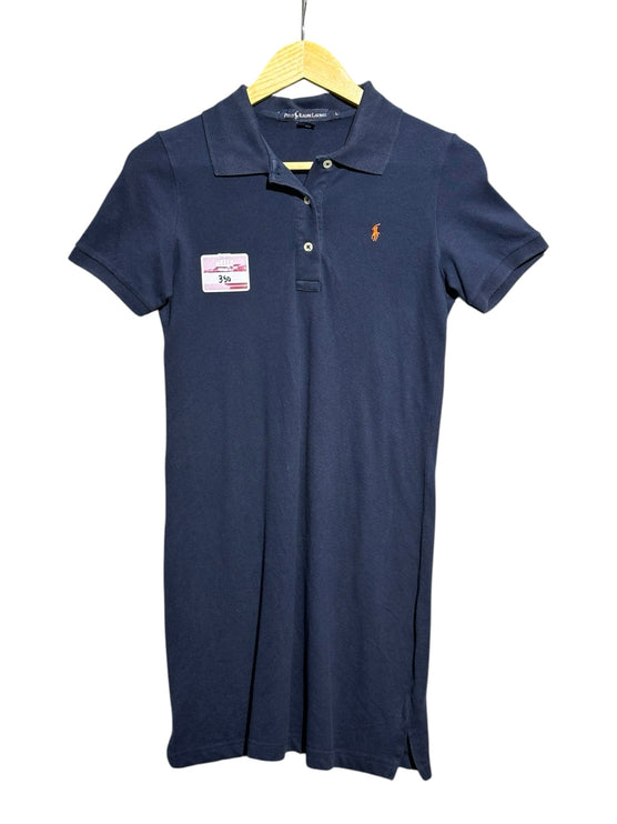 OutOf10 navy blue Polo Ralph Lauren cotton pique polo dress with a classic collar and embroidered pony logo