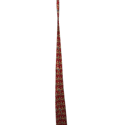 OutOf10 Nick Bronson red silk necktie with intricate whimsical figure pattern for formal professional attire