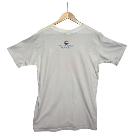 OutOf10 white cotton crewneck t-shirt featuring the Pepsi logo and Nothing Else Is A Pepsi slogan on the back