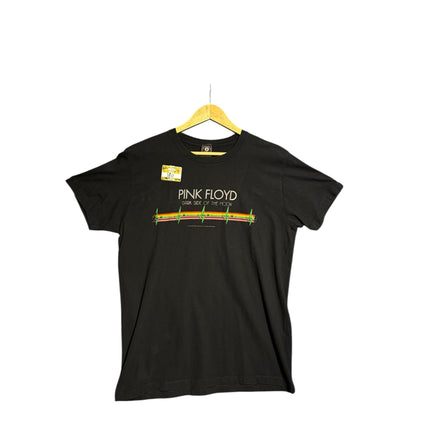 OutOf10 black cotton crewneck t-shirt featuring the Pink Floyd Dark Side of the Moon graphic on the front