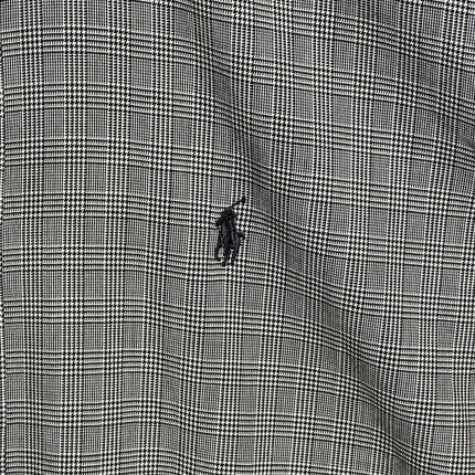 OutOf10 Polo Ralph Lauren grey glen plaid long sleeve button down shirt with embroidered pony logo detail