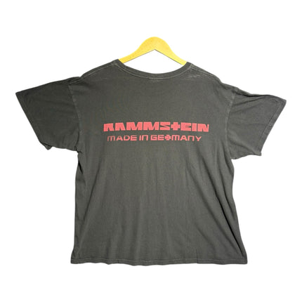 OutOf10 black cotton Rammstein Made in Germany band t-shirt with red logo print on the back