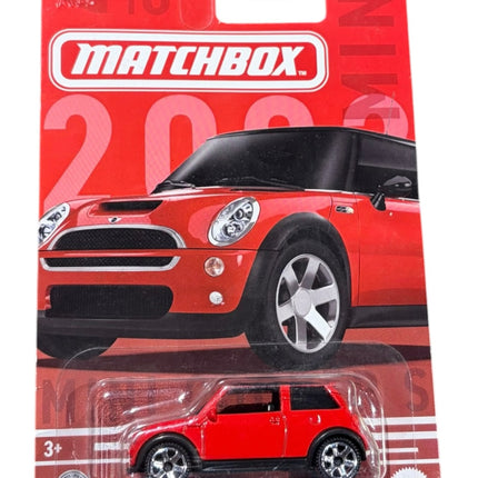 OutOf10 red 2003 Mini Cooper S diecast toy car in original blister pack packaging