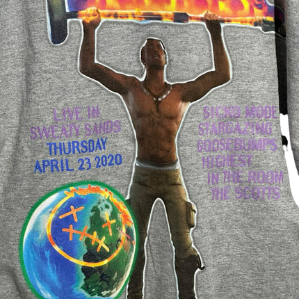 OutOf10 grey cotton Travis Scott Cactus Jack x Fortnite Astronomical hoodie with vibrant back graphic print