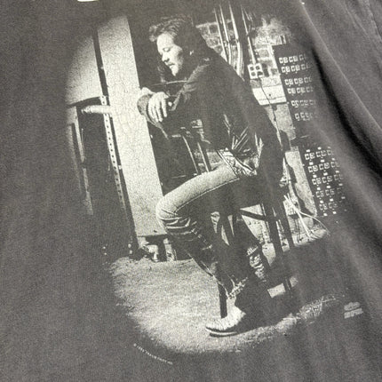 OutOf10 vintage 1993 Travis Tritt concert tour black cotton t-shirt with a black and white artist portrait graphic