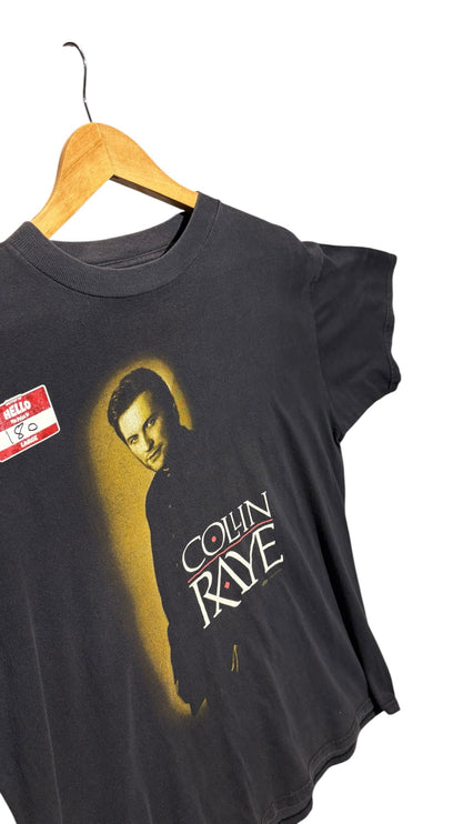 OutOf10 vintage black Colin Raye 90s country music tour t-shirt with a portrait graphic on soft cotton fabric