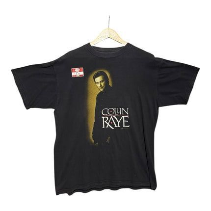 OutOf10 vintage black Colin Raye 90s country music tour cotton t-shirt with front portrait graphic