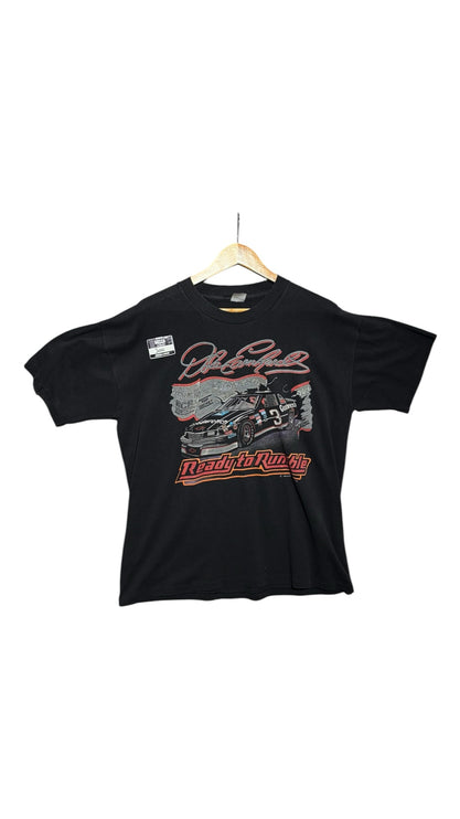 OutOf10 vintage black cotton t-shirt featuring a Dale Earnhardt Ready to Rumble graphic with the iconic No. 3 car.