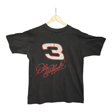 OutOf10 vintage black cotton t-shirt featuring a distressed number 3 and Dale Earnhardt signature on the back
