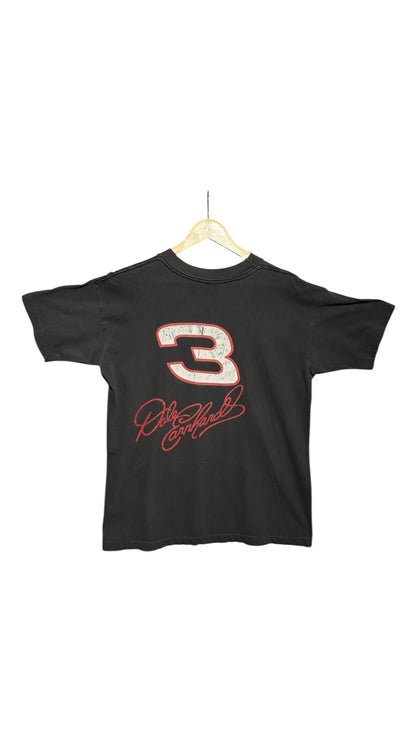 OutOf10 vintage black cotton t-shirt featuring a distressed number 3 and Dale Earnhardt signature on the back