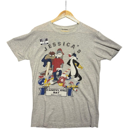OutOf10 vintage heather grey Looney Tunes Candyland graphic crewneck t-shirt with 90s cartoon characters