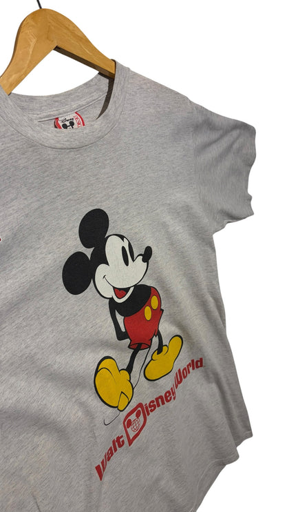 OutOf10 vintage heather grey cotton t-shirt featuring a classic Mickey Mouse graphic and Walt Disney World logo
