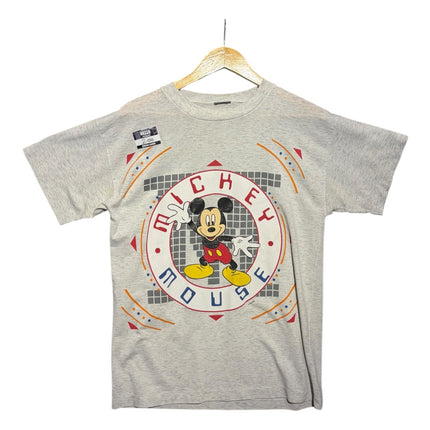 OutOf10 vintage heather grey cotton-blend t-shirt featuring a retro Mickey Mouse graphic print on the front.