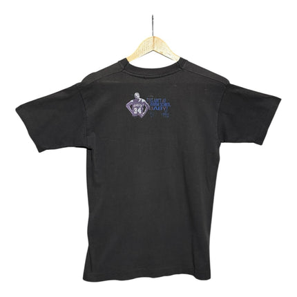 OutOf10 vintage black Nike Charles Barkley graphic t-shirt with back print on a wooden hanger