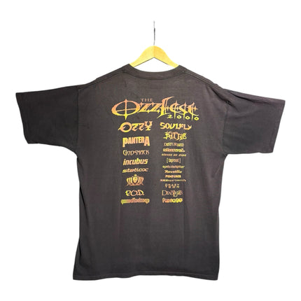 OutOf10 vintage black Ozzfest 2000 concert t-shirt featuring a band lineup graphic on the back