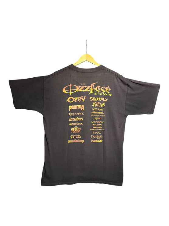 OutOf10 vintage black Ozzfest 2000 concert t-shirt featuring a band lineup graphic on the back