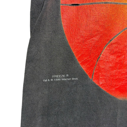 OutOf10 vintage black Space Jam t-shirt featuring a 1996 Warner Bros copyright print on soft cotton fabric