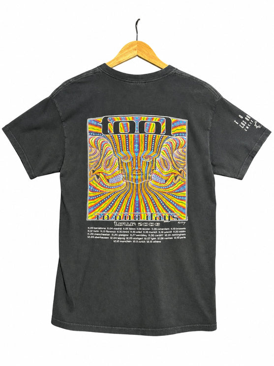 OutOf10 vintage Tool 2006 tour t-shirt in washed black cotton with vibrant Alex Grey back graphic and tour dates