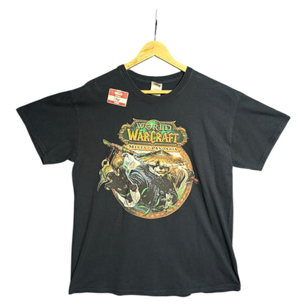 OutOf10 black World of Warcraft Mists of Pandaria graphic crew-neck t-shirt featuring a Pandaren monk print